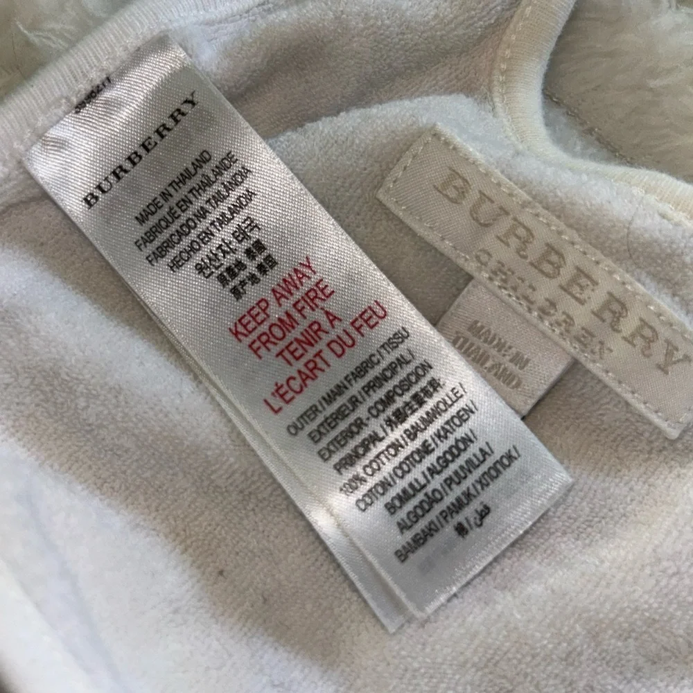Vintage BURBERRY Baby Boy Hat & Nova Check Printed Bib- Blue/Tan Gingham Check